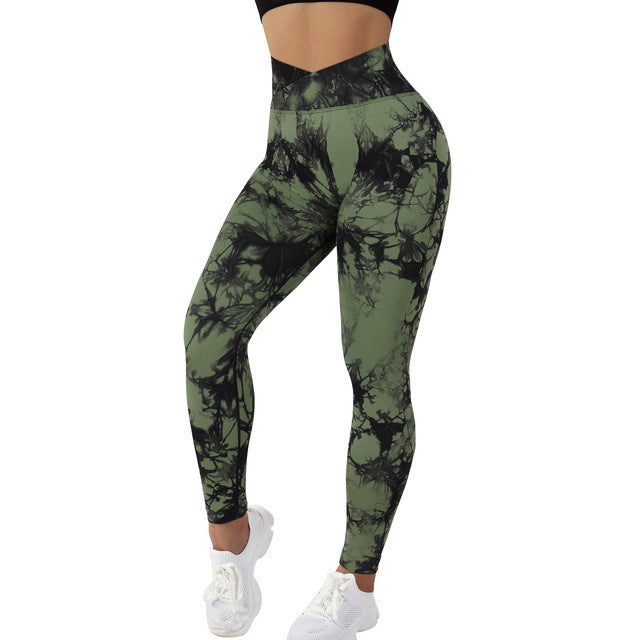 GymEss Seamless Tie Dye Leggings