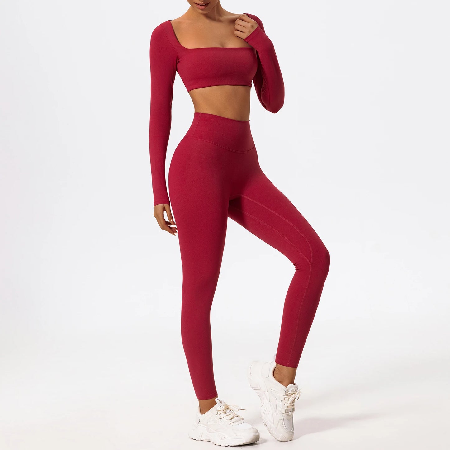 GymEss High Waist Gym Set Womens Outfits Yoga Clothing